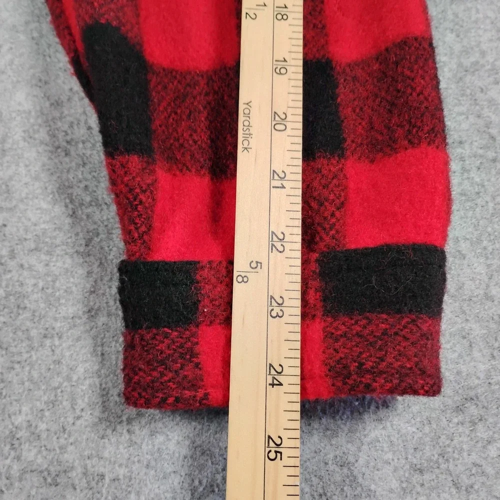 Vintage Banana Republic Adventure Outfitters Men Red Buffalo Plaid Wool Jacket M - Picture 7 of 9